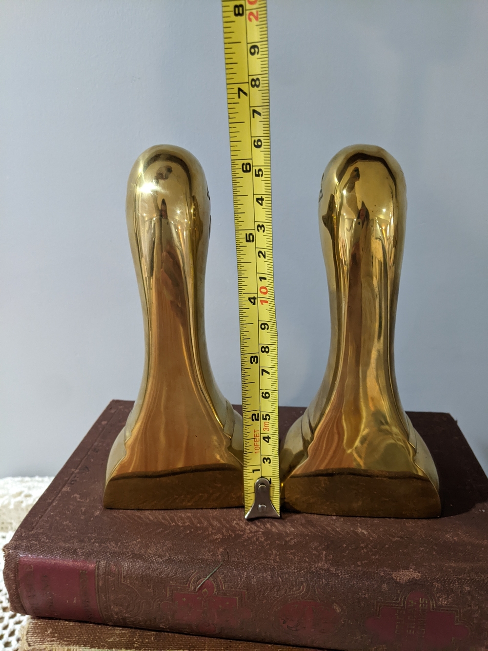 Vintage Solid Brass Duck Head Bookends - New Old Stock With Original Box - Picture 4 of 6